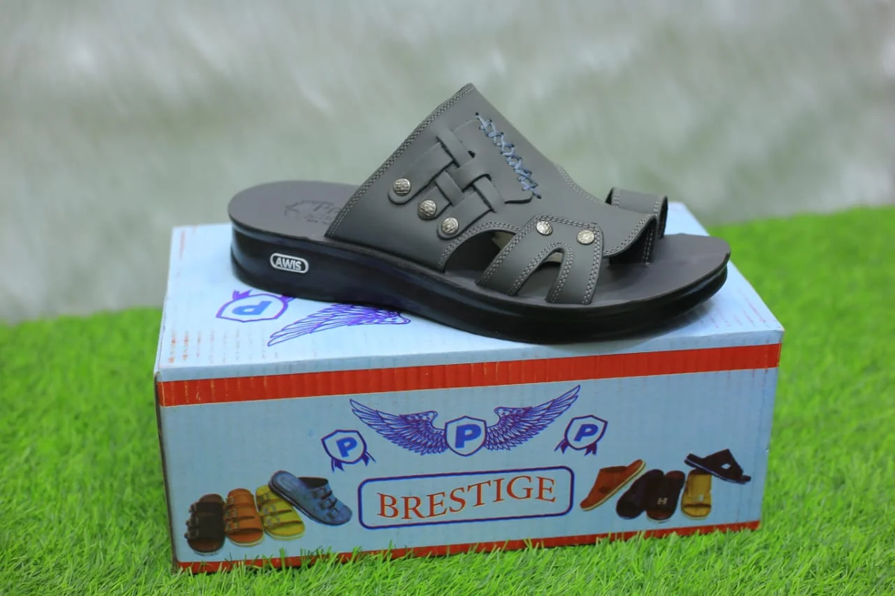 Makfal Leather-Strap Slipper